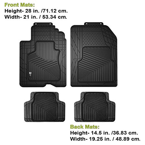 Smart Fit 79924 All-Weather Car Automotive Floor Mats， Rubber， Black 4 Pieces