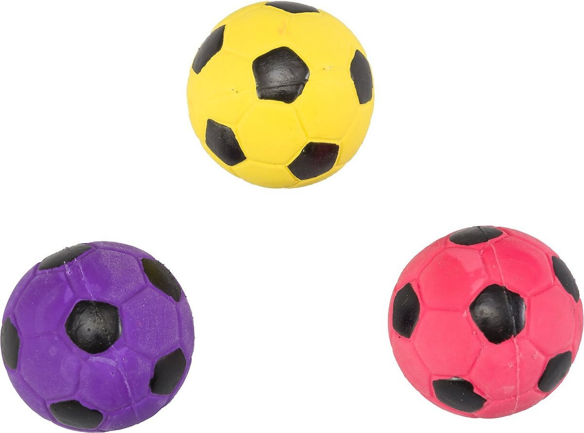 Ethical Pet Latex Soccer Ball Squeaky Dog Chew Toy， Color Varies