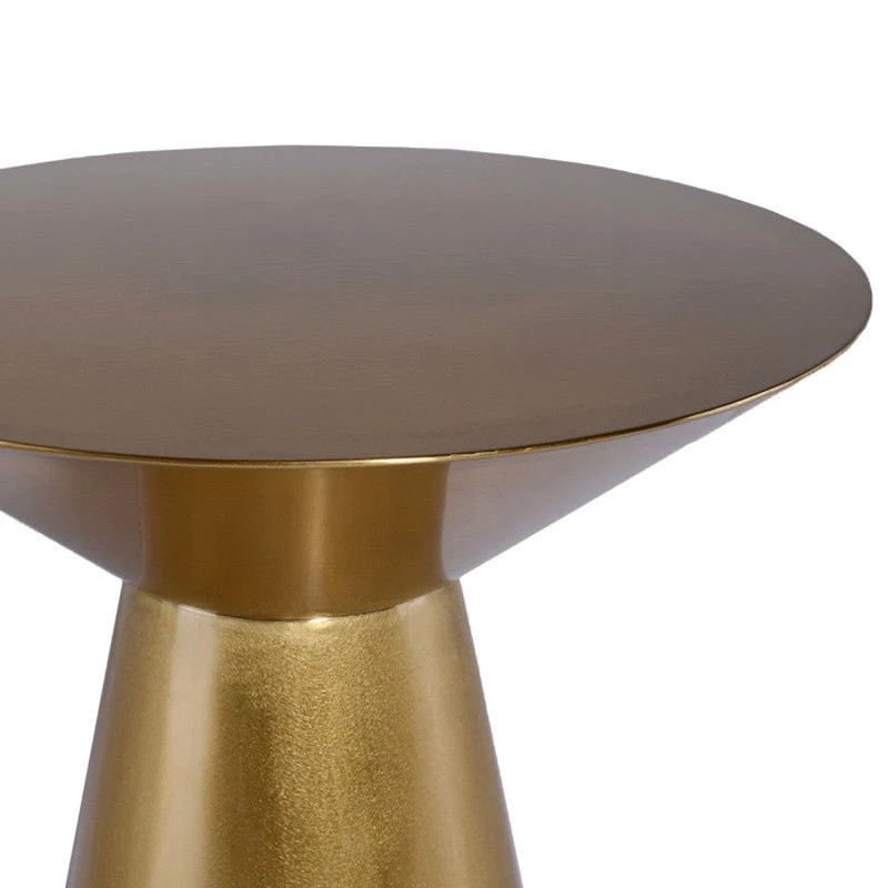 Beau Gold Side Table   Contemporary   Side Tables And End Tables   by Peachtree Fine Furniture  Houzz