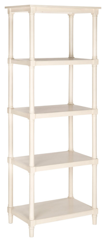 Delanie 5 Tier Bookcase White   French Country   Bookcases   by AED Luxury Home Decor  Houzz