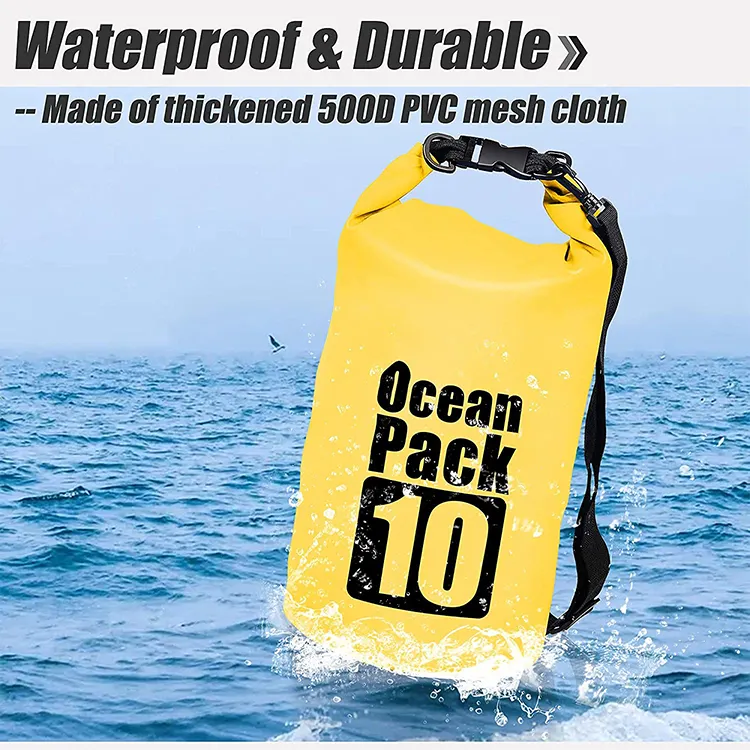 Outdoor Floating Camping Hiking Ocean Pack Adjustable Strap Waterproof Dry Bag With Custom Logo