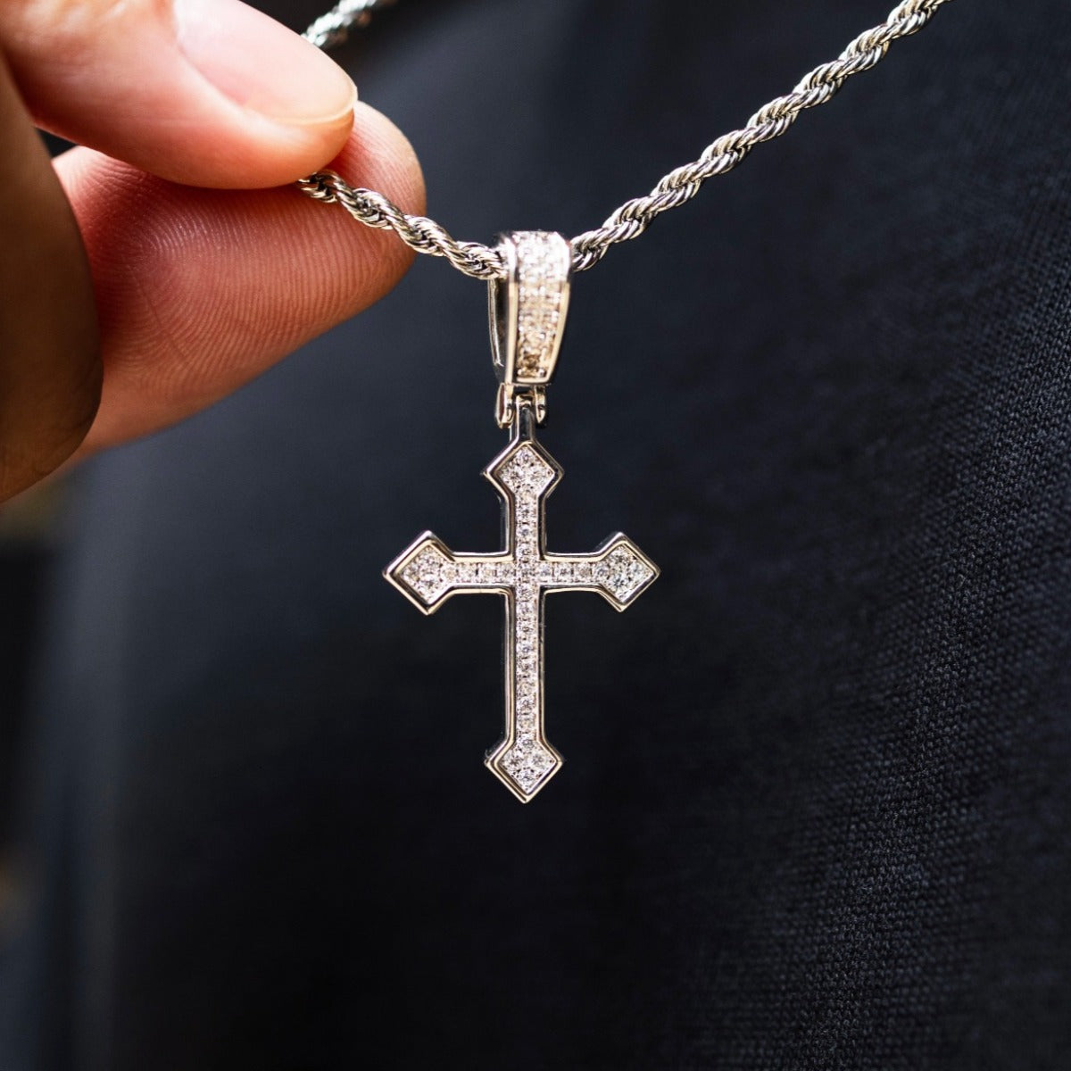 Celtic Cross V.2 in White Gold