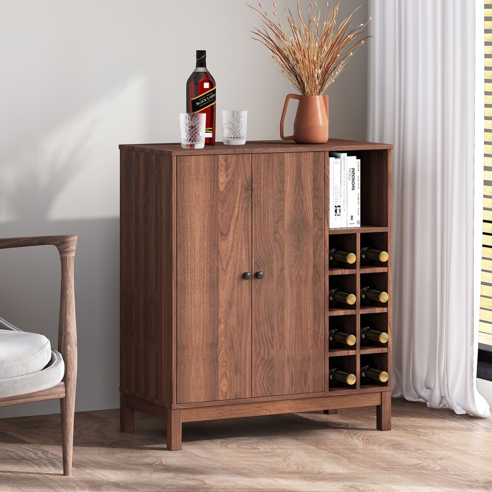 Matthew Wooden 8 Bottle Wine Cabinet by Christopher Knight Home