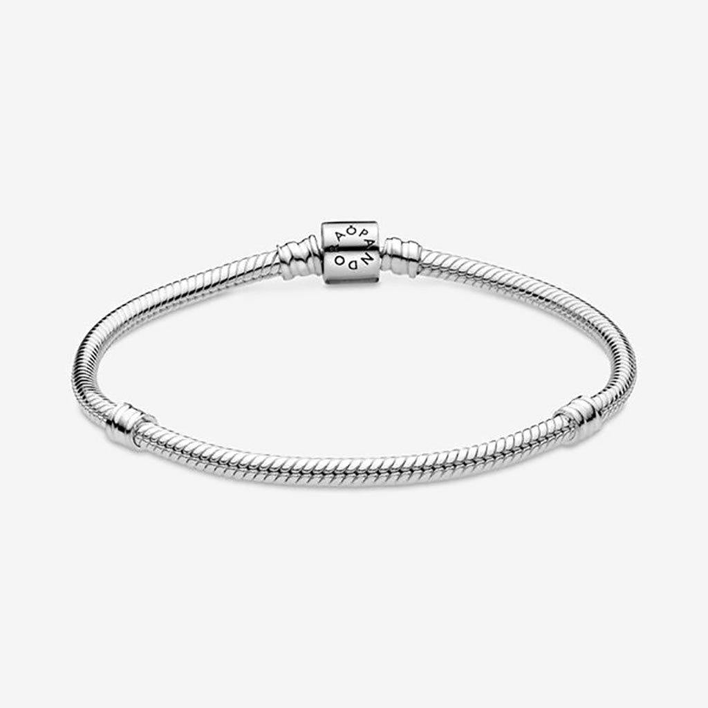 PANDORA  Pandora Moments Barrel Clasp Snake Chain Bracelet