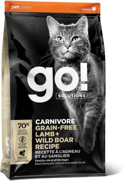 Go! Solutions Carnivore Grain-Free Lamb + Wild Boar Recipe Dry Cat Food