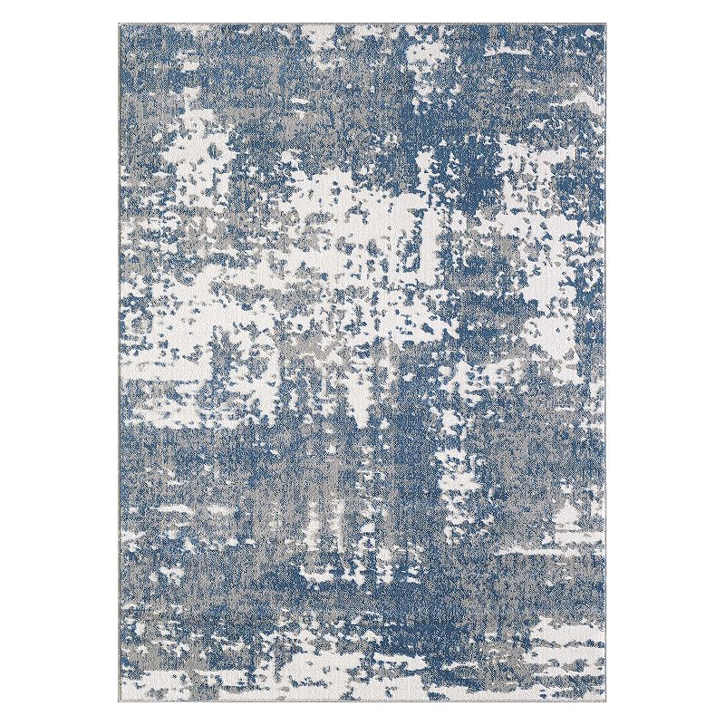 Loomaknoti Muroe Blue and Light Gray Rug