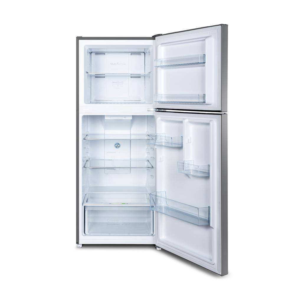 Forte 24 in. Refrigerator comes with 10.4 cu. ft. Total Capacity Glass Shelves Reversible Doors in Stainless Steel F10TFRESSS