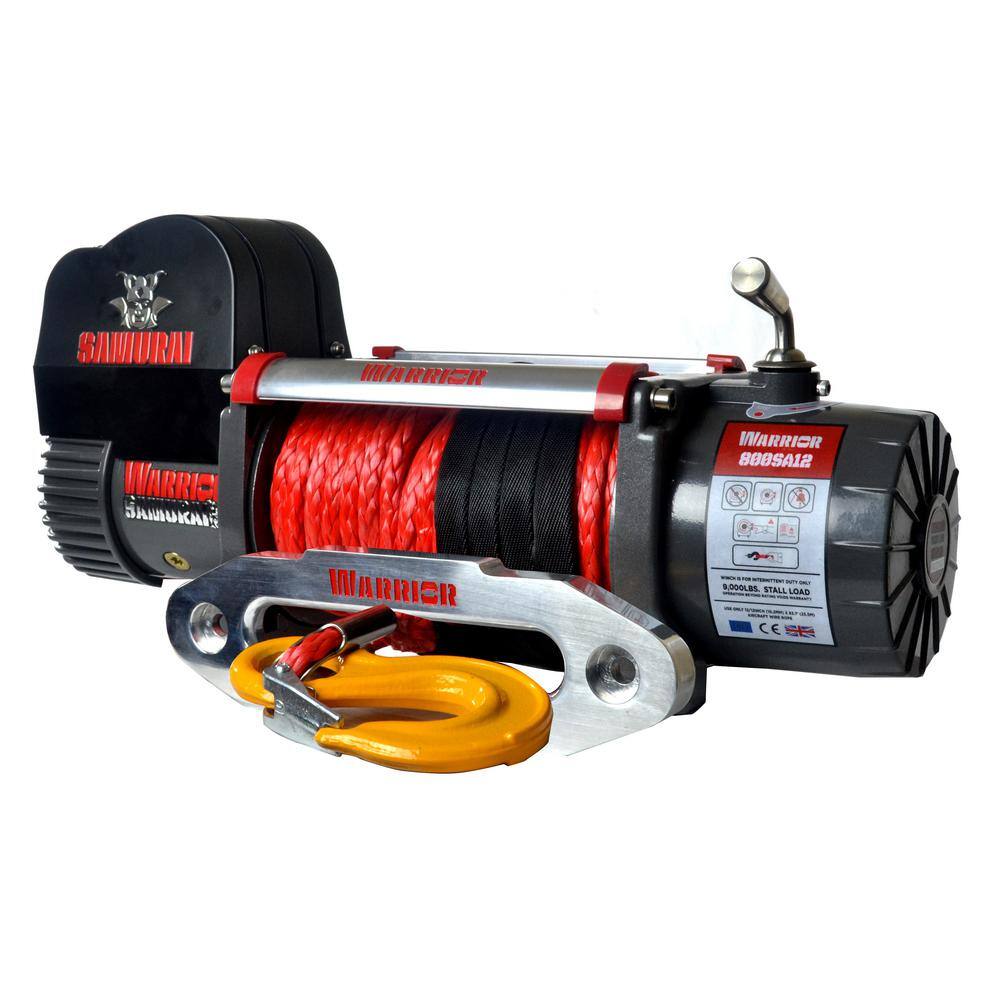 DK2 Samurai Series 8000 lb. Capacity 12-Volt Electric Winch with 98 ft. Synthetic Rope S8000-SR