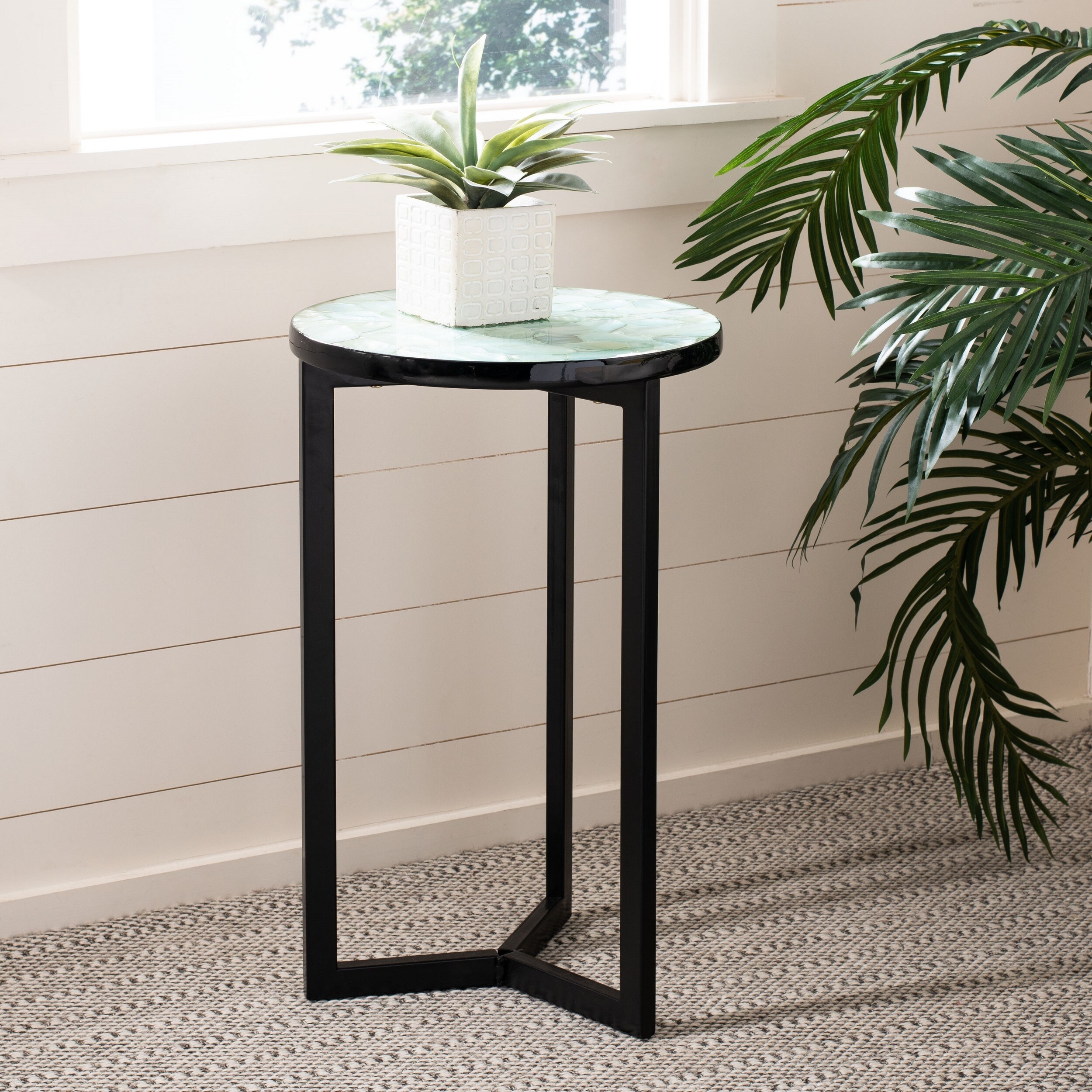 SAFAVIEH Zaira Turquoise End Table - 16.1