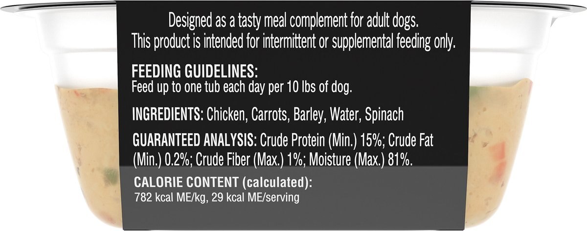 Cesar Simply Crafted Chicken， Carrots， Barley and Spinach Limited-Ingredient Wet Dog Food Topper