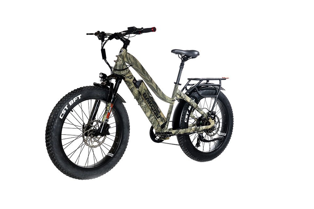 Bakcou Flatlander ST Frame Hunting Ebike Fat Tire Electric Mountain Bike 750w For Riders 5'6 and Shorter