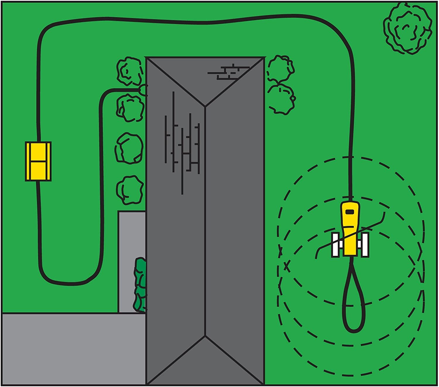 Nelson Traveling Sprinkler RainTrain 13，500 Square Feet Yellow 818653-1001