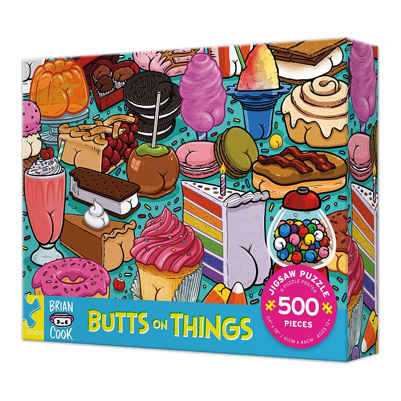 Ceaco Butts On Things Sweet Cheeks 500-Piece Jigsaw Puzzle