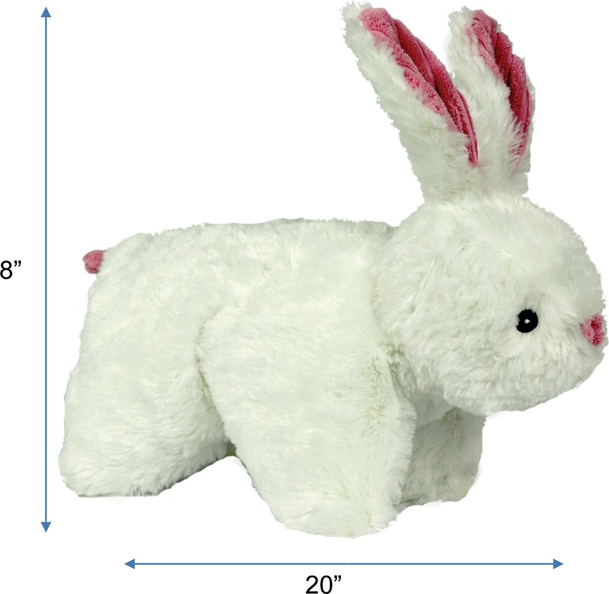 HuggleHounds Squooshies Bunny Durable Plush Squeaky Dog Toy