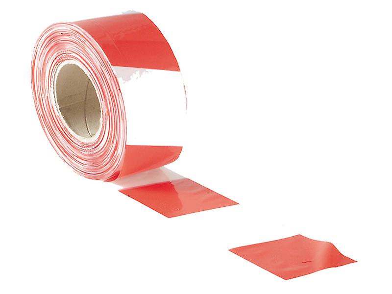 Faithfull Barrier Tape 70mm x 500m Red and White FAITAPEBARRW