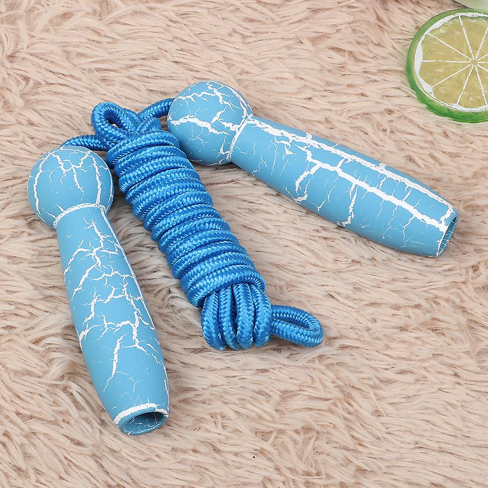 Wooden Adjustable Skipping Rope Fitness Children Students Adult Jump Ropes Toyblue