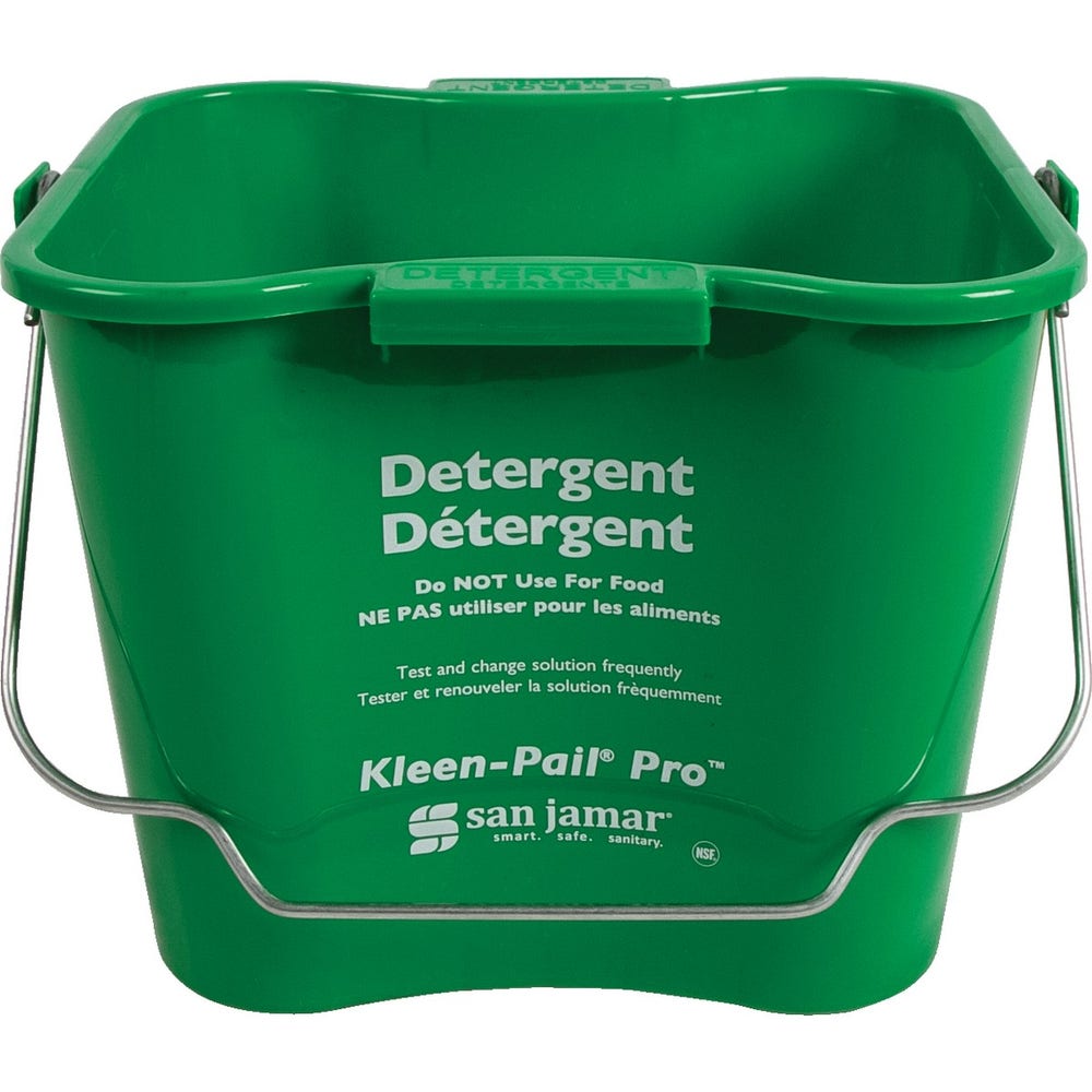 San Jamar KPP196GN Cleaning Kleen-Pail， 6 Qt.， Green