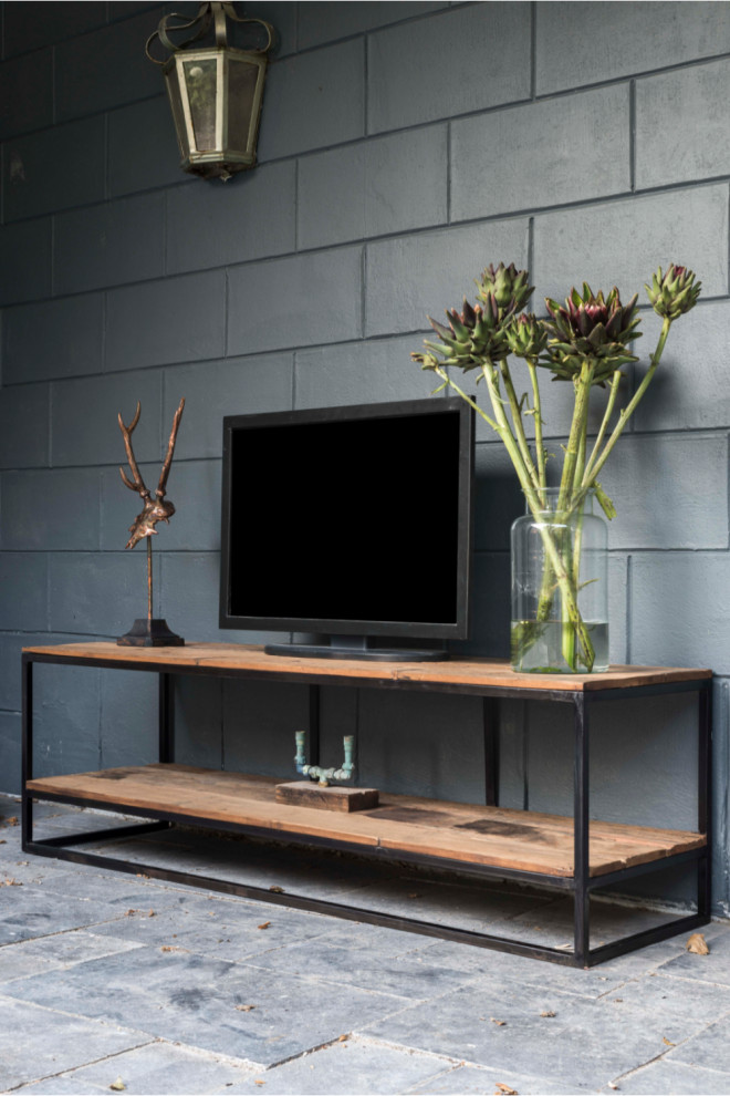 Recycled Wood TV Sideboard  OROA Raffles   Industrial   Entertainment Centers And Tv Stands   by Oroa   Distinctive Furniture  Houzz