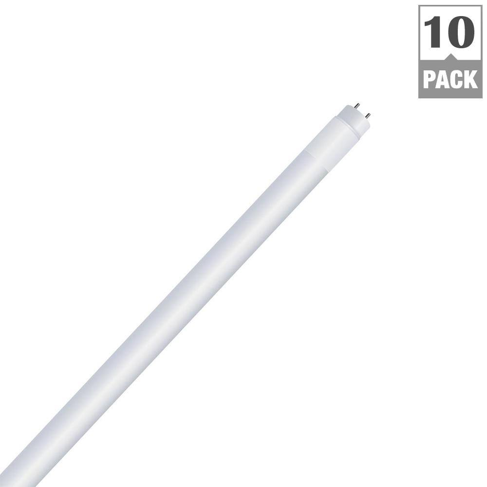 Feit Electric 4 ft. 15-W G13 Type AB T8 Plug and Play Or T8T12 Ballast Bypass Linear LED Tube Light Bulb Cool White 4000K (10-Pack) T4815840ABLED10RP