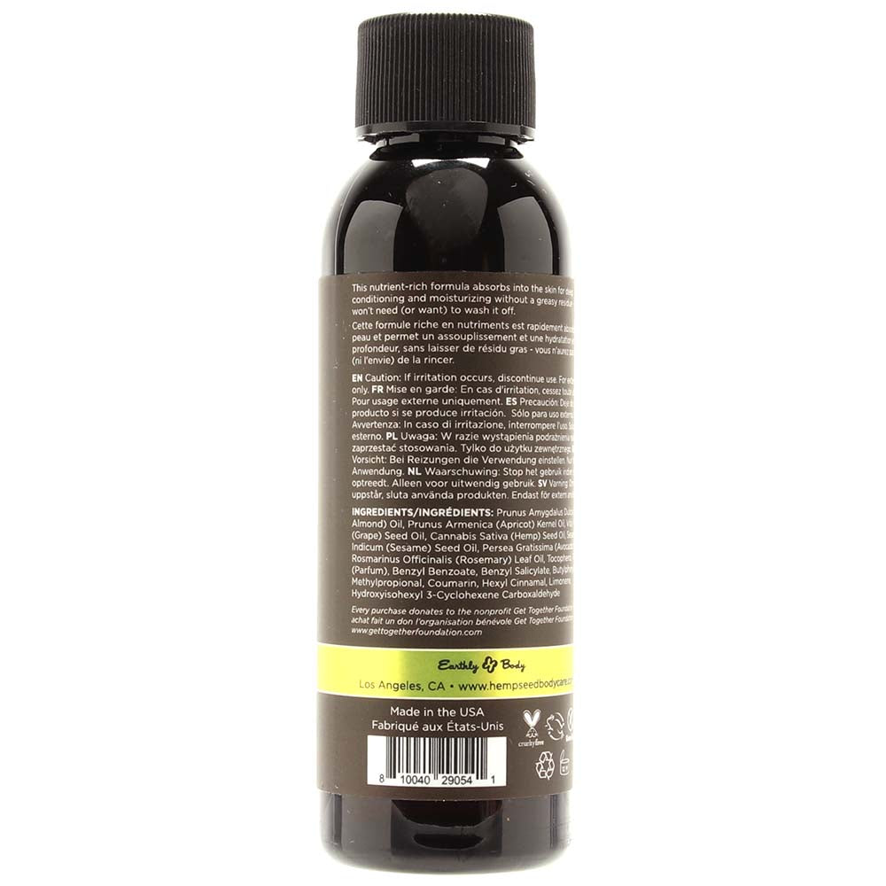 Hemp Seed Massage Oil 2oz/60ml in Beach Daze