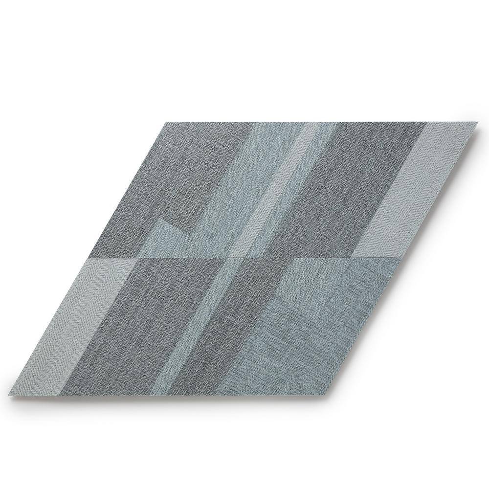 Lucida Surfaces MosaiCore Denim Braid 28 MIL x 12 in. W x 17 in. L Glue Down Waterproof Vinyl Tile Flooring (15.2 sqftcase) SC-4207