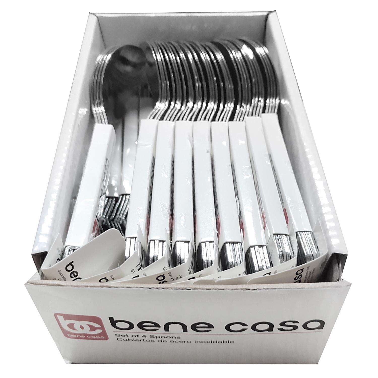 Bene Casa Silver Stainless Steel Spoons Set