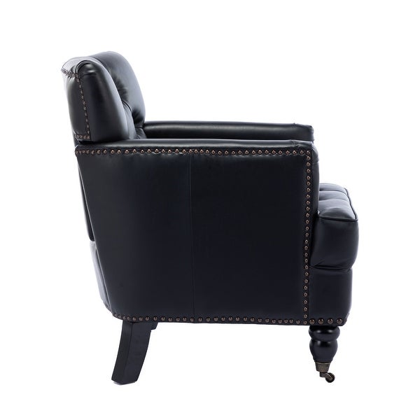 PU Leather Club Chair， Single Sofa Chair for Living Room