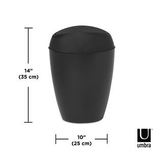 Umbra Twirla 2 Gal. Black Trash Can 1009613-040