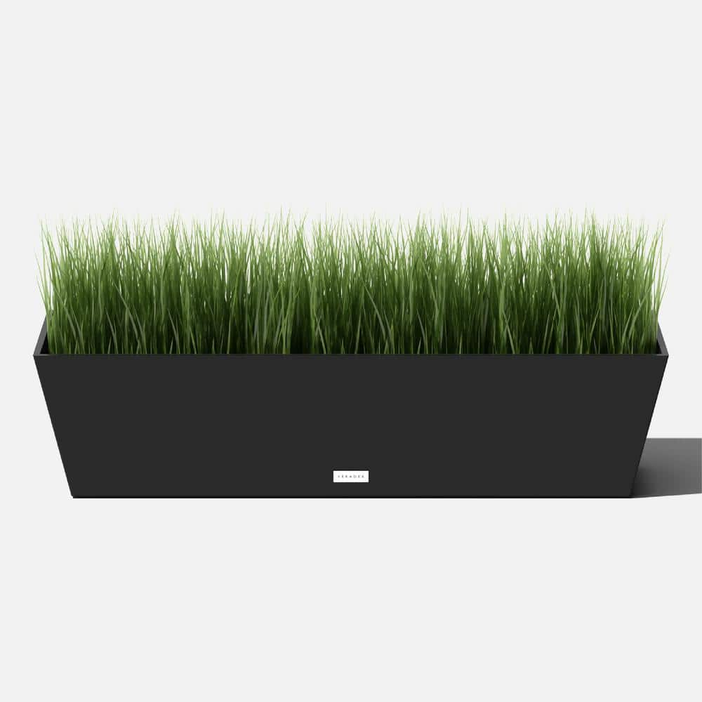 Veradek 9 in. x 36 in. Black Plastic Window Box (2-Pack) WBV36B-2PK