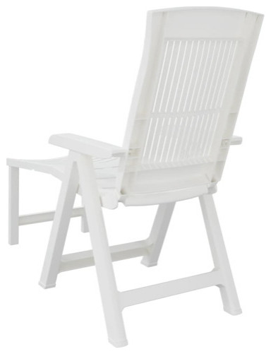 vidaXL Sun Lounger Outdoor Patio Furniture Folding Lounge Chair White Plastic   Outdoor Lounge Chairs   by vidaXL LLC  Houzz