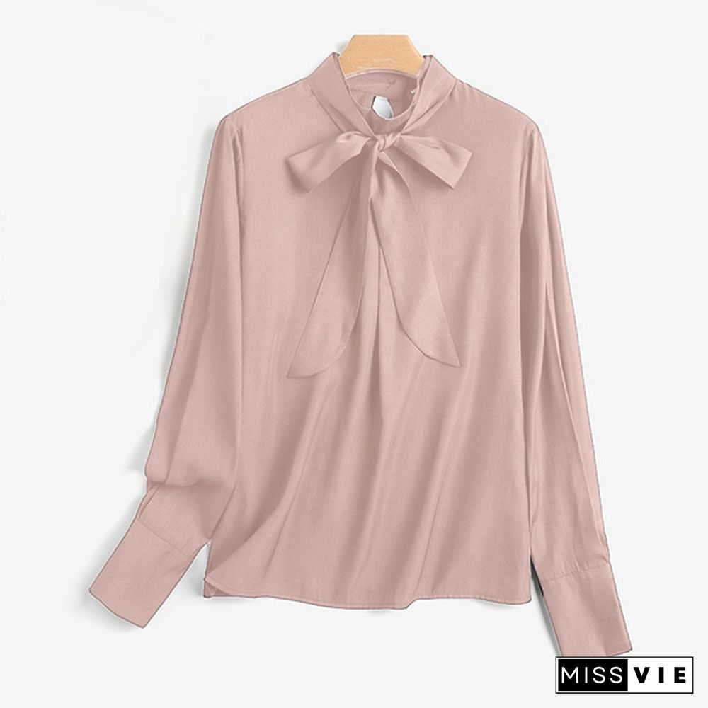 Women's Fashion Long Sleeve Elegant Party Blouse T-shirts Spring Autumn High Neck Pleated Tops Blusas Femininas S-5XL 2#