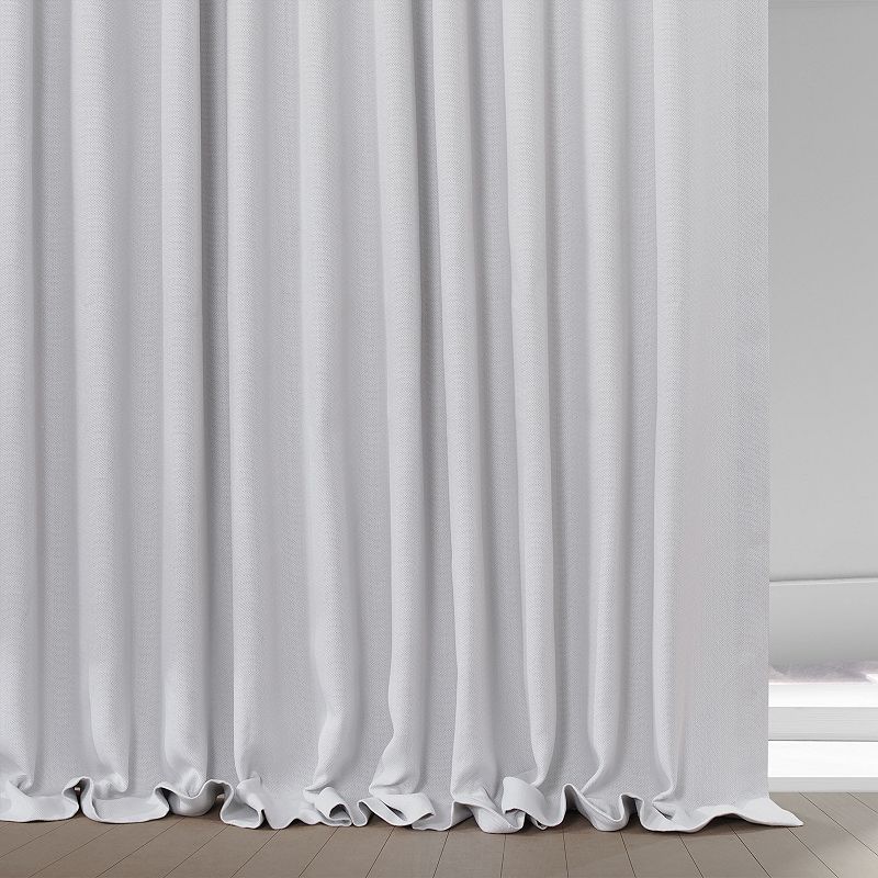 EFF Faux Linen Extra Wide Blackout Window Curtain