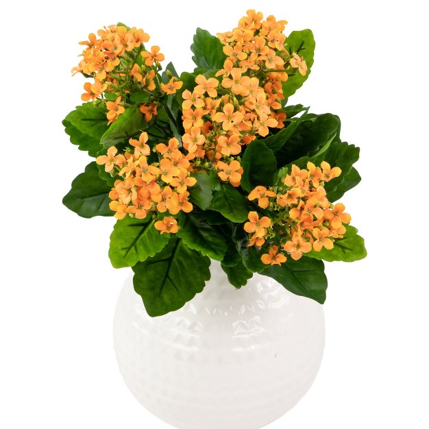 Amber Kalanchoe Artificial Silk Floral Bouquet