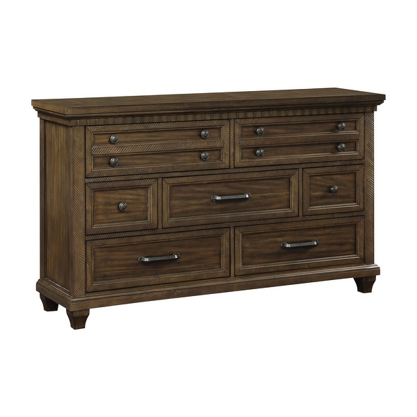 Rouspil Acacia Brown 3-piece Bedroom Set with Dresser - - 36058700