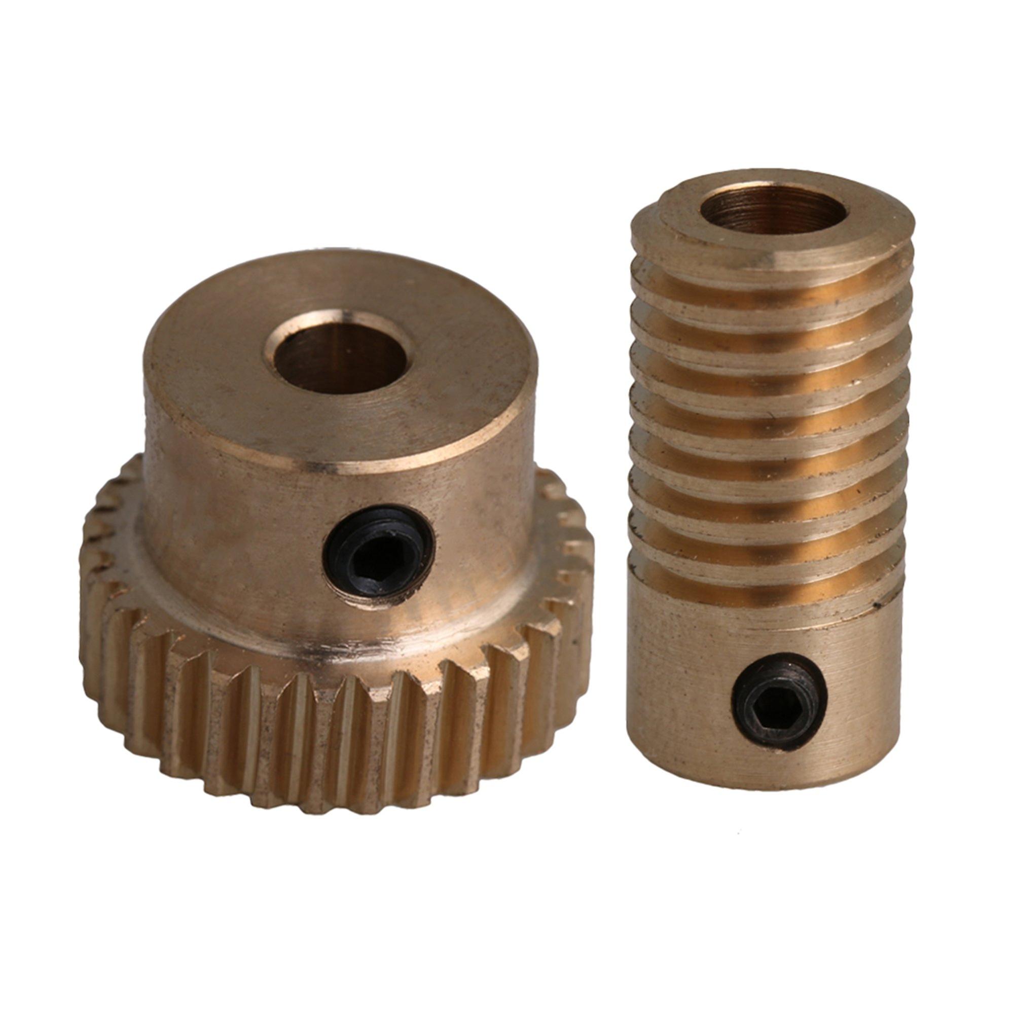 0.5 Modulus 1:30 30T Brass Worm Wheel Shaft Kit for Industy