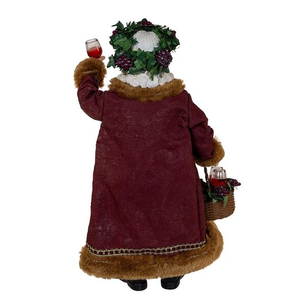 Kurt Adler 10.5Inch Fabriché Wine Santa