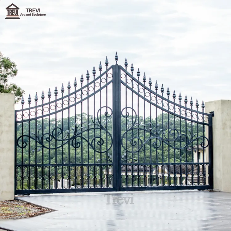 High Quality  Main Door Exterio Wrought Iron Gate Designs Price