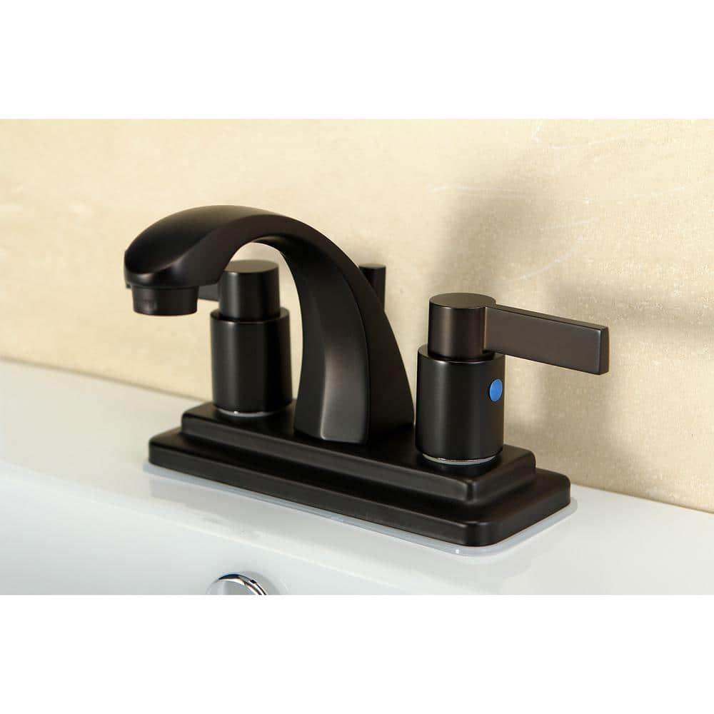 Kingston Brass Everett 4 in Centerset 2Handle HighArc Bathroom Faucet in Oil Rubbed Bronze