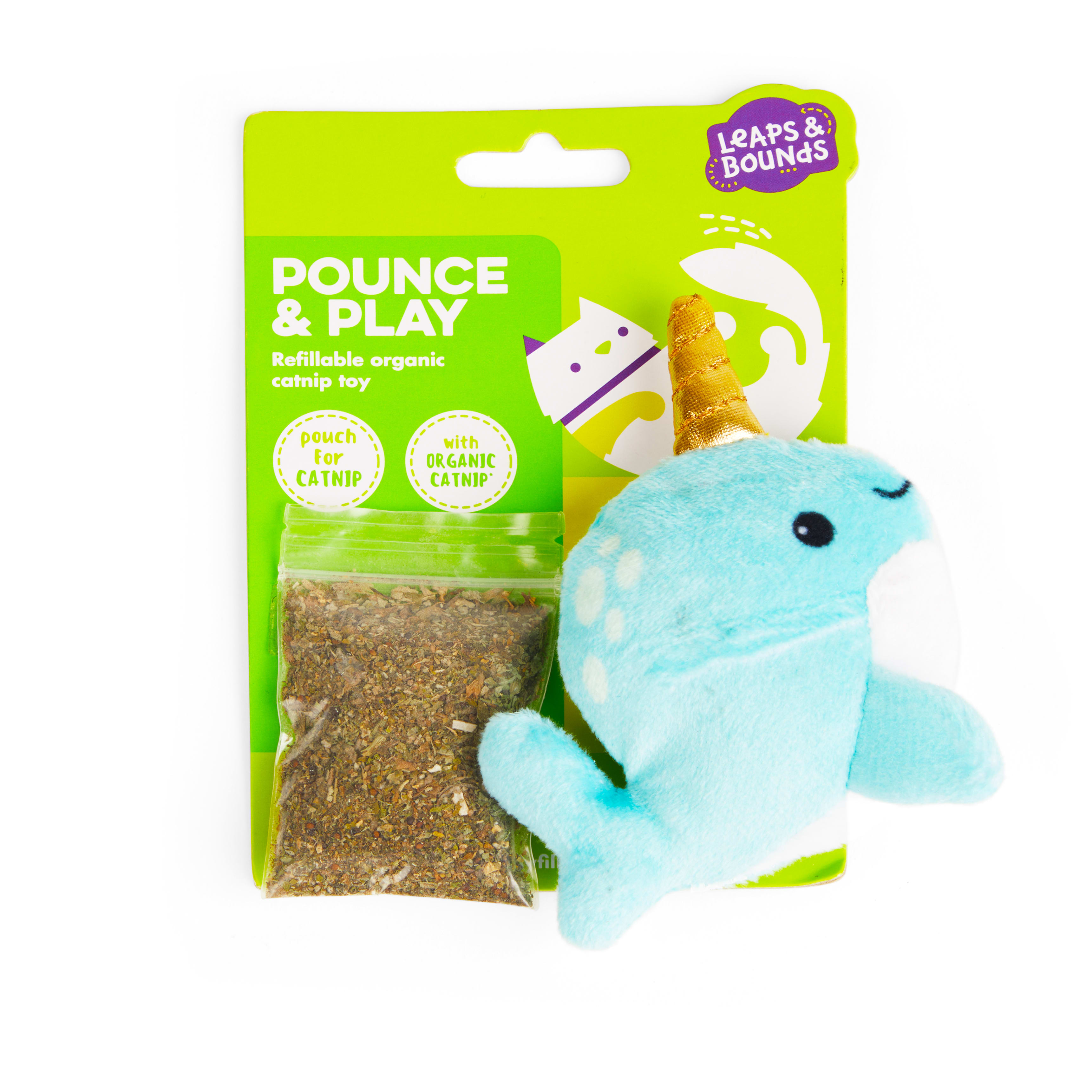 Leaps  Bounds Narwhal Catnip Refill Cat Toy