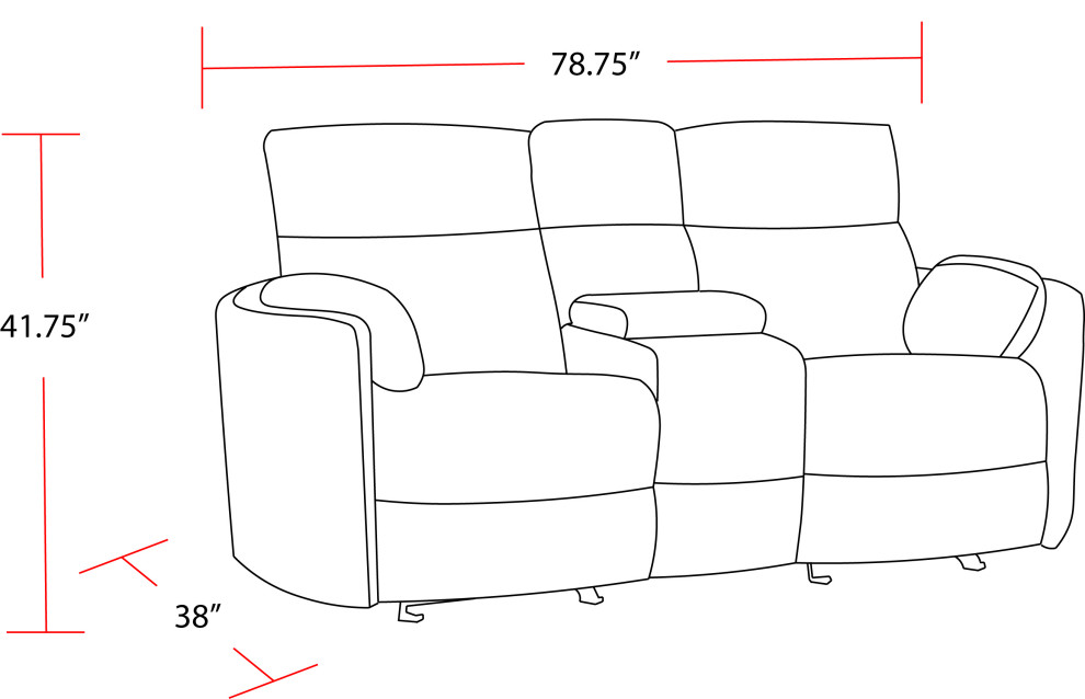 Parker Living Radius Power Glider Console Loveseat   Transitional   Loveseats   by Parker House  Houzz