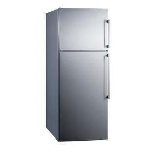 Summit Appliance 27.63 in. 12.6 cu. ft. Top Freezer Refrigerator in Stainless Steel Counter Depth FF1512SSIMLHDE