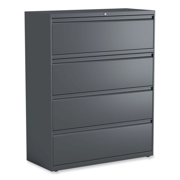 Alera Lateral File， 4 Legal/Letter/A4/A5-Size File Drawers， Charcoal， 42