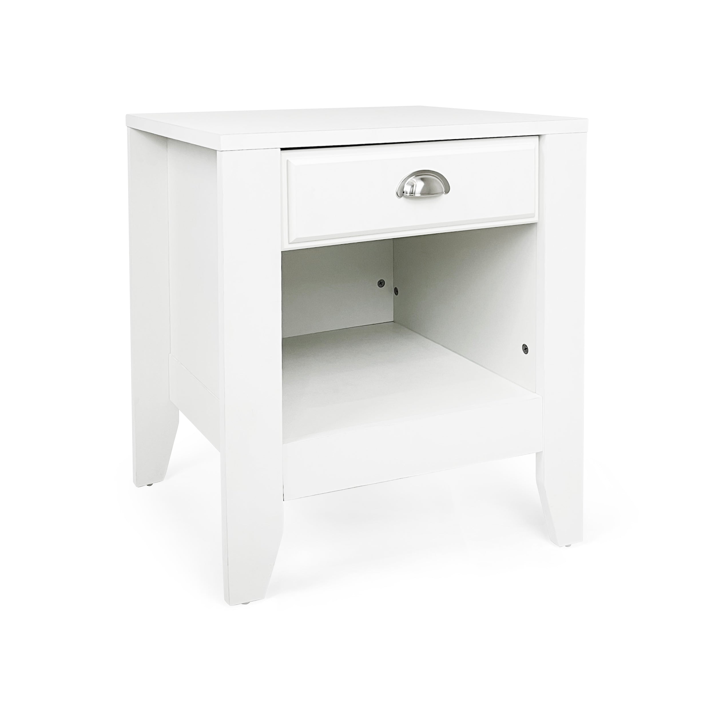 Cleary Contemporary Faux Wood Nightstand with Drawer