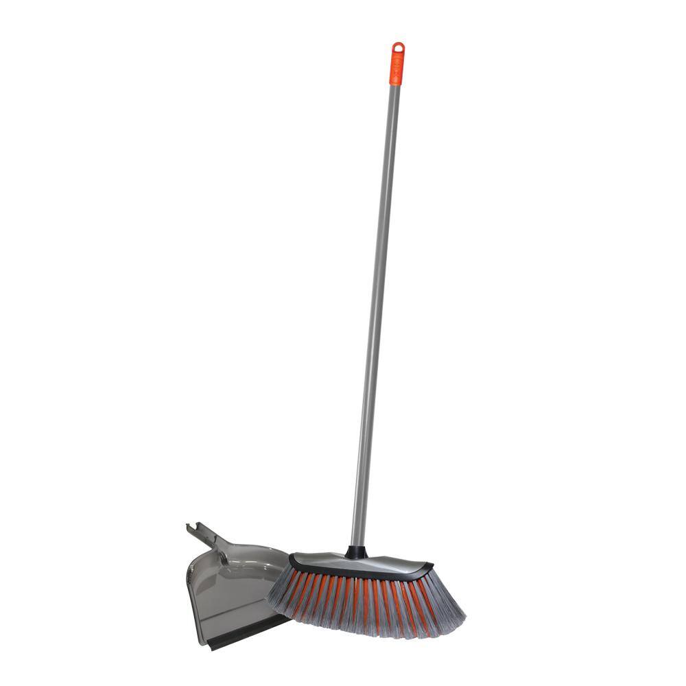 HDX Smooth Sweep Indoor Angle Broom with Dustpan (2-Pack) 2060 COMBO1