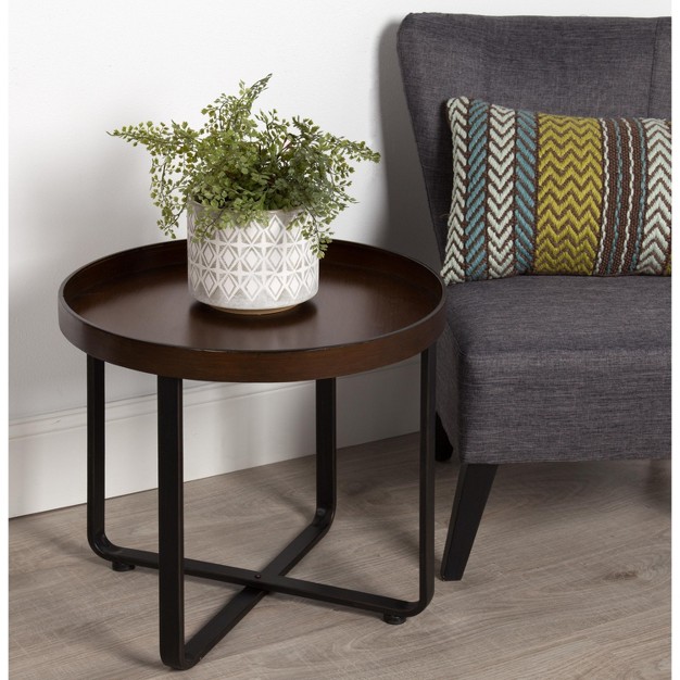 Kate And Laurel Zabel Round Metal End Table