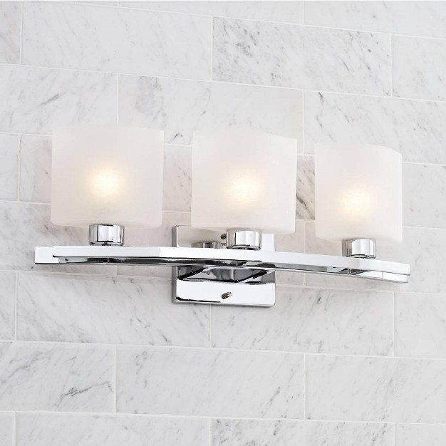 3 light Fixture White Linen Glass For Bedroom Bathroom Vanity Reading Living Room House