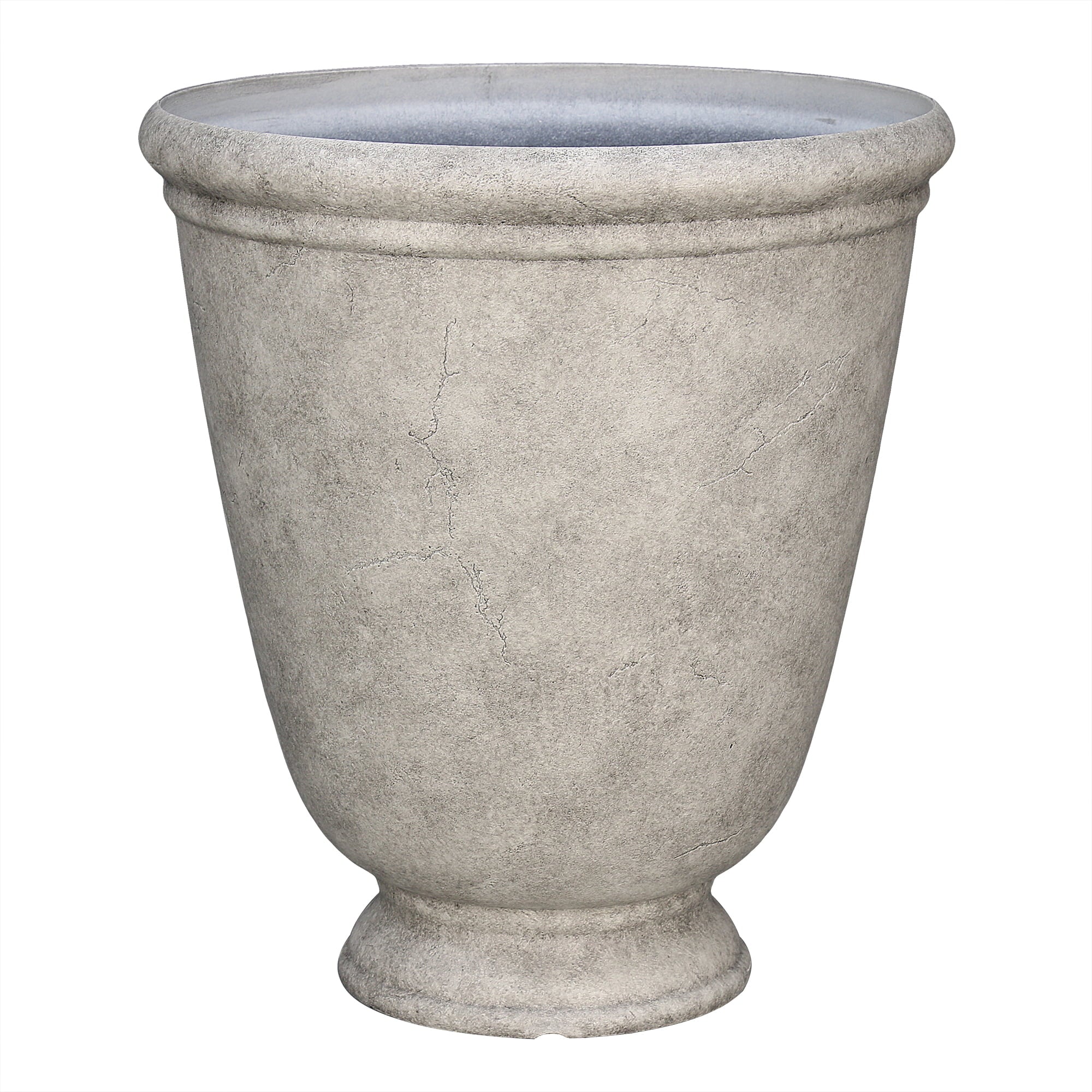 Better Homes & Gardens Ember Gray Resin Planter, 16in x 16in x 18in