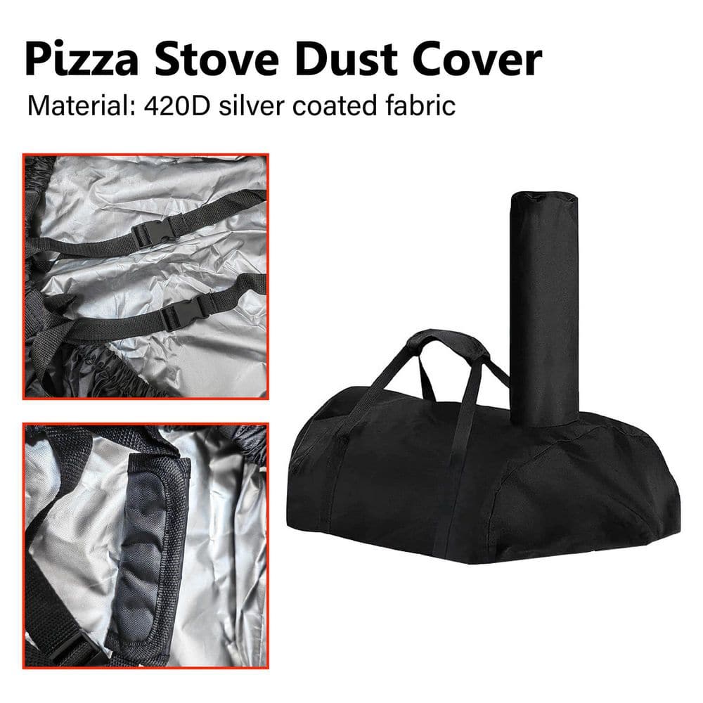 matrix decor 15.7 in. Wood Burning Stainless Steel Portable Outdoor Pizza Oven with Complete Accessories for Outdoor Cooking MD-BQ62816415