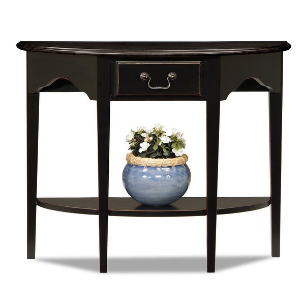 Slate Two-tone Demilune Console