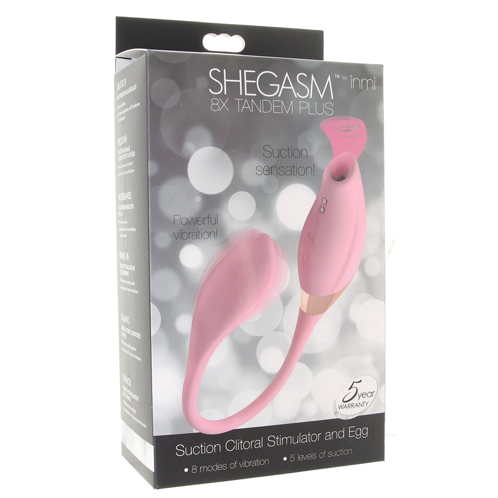 Shegasm Tandem Plus Clitoral Suction Stimulator & Egg Vibe